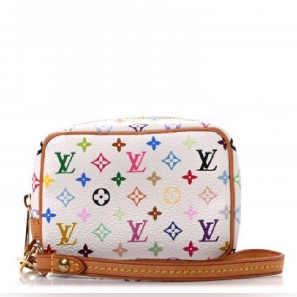 LOUIS VUITTON Monogram Multicolor Trousse Wapity White